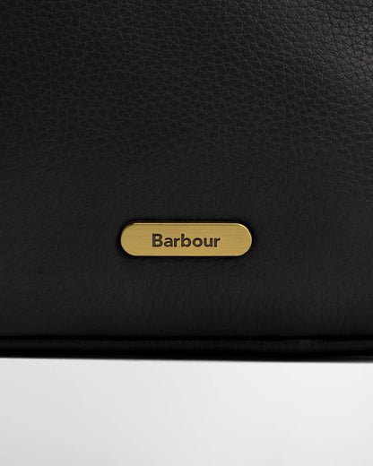 Barbour Cedar Womens Leather Bucket Bag - Black