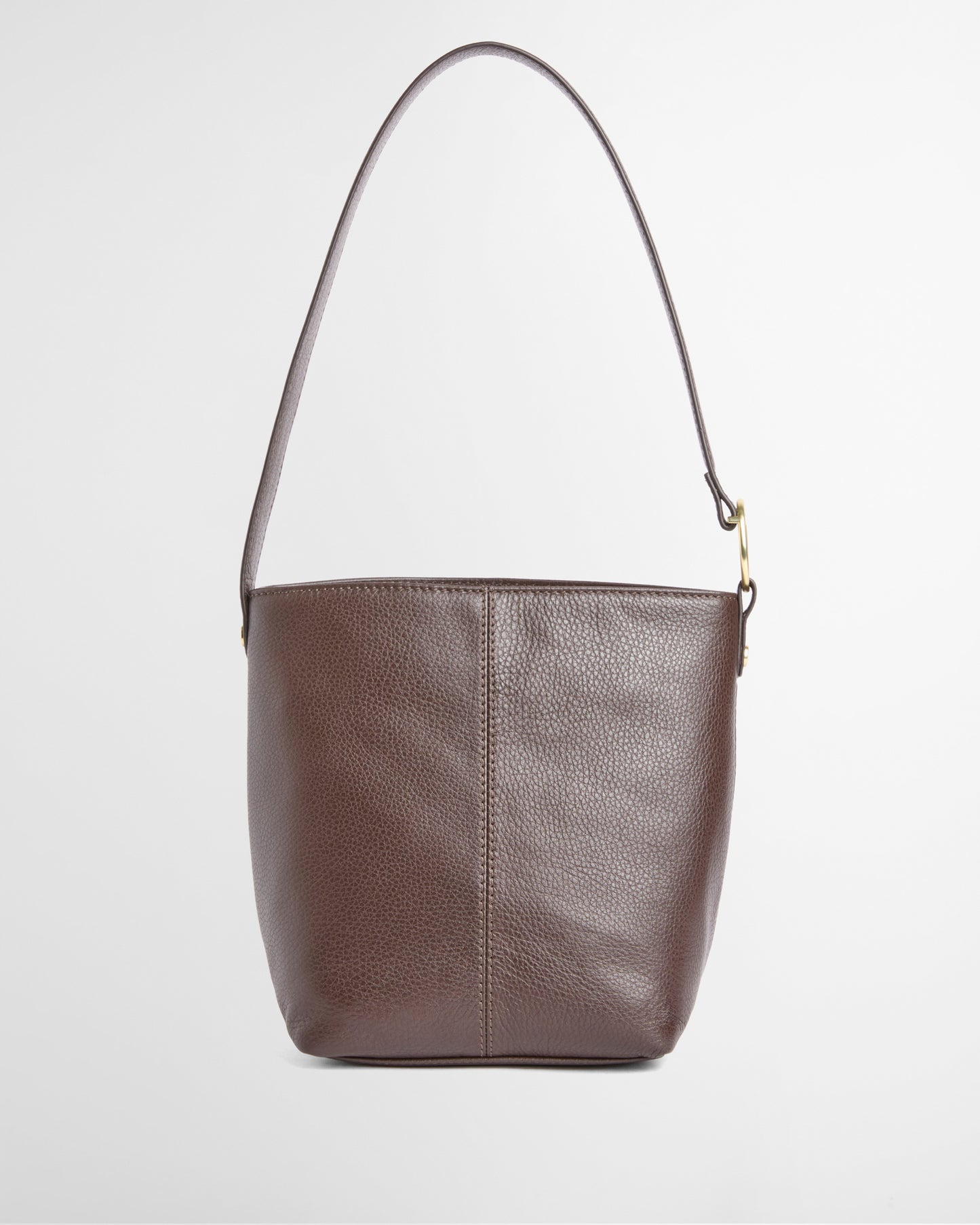 Barbour Cedar Womens Leather Bucket Bag - Rustic Brown back