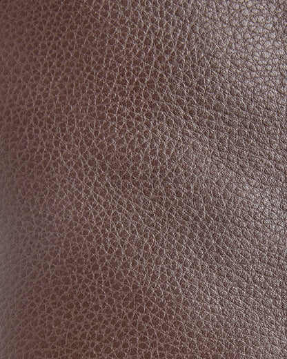 Barbour Cedar Womens Leather Bucket Bag - Rustic Brown texture detail
