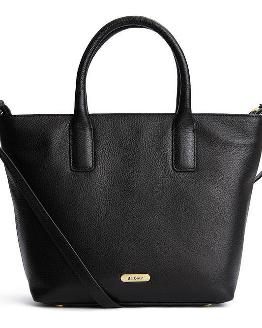 Barbour Birch Womens Leather Tote Bag - Black