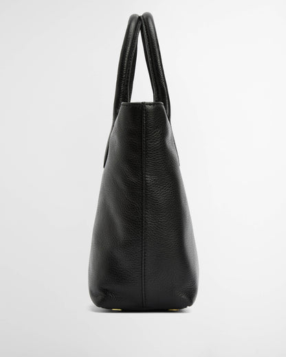 Barbour Birch Womens Leather Tote Bag - Black | CHO | Designer Womens Shopper Bags