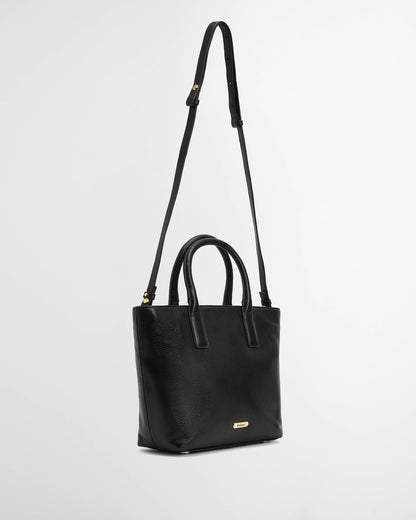 Barbour Birch Womens Leather Tote Bag - Black | CHO | Designer Womens Shopper Bags