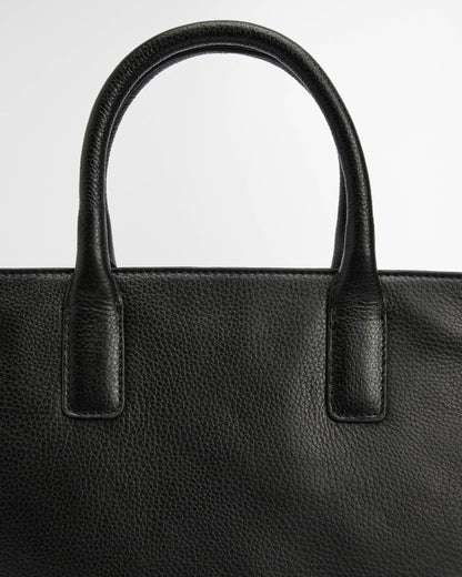 Barbour Birch Womens Leather Tote Bag - Black | CHO | Designer Womens Shopper Bags