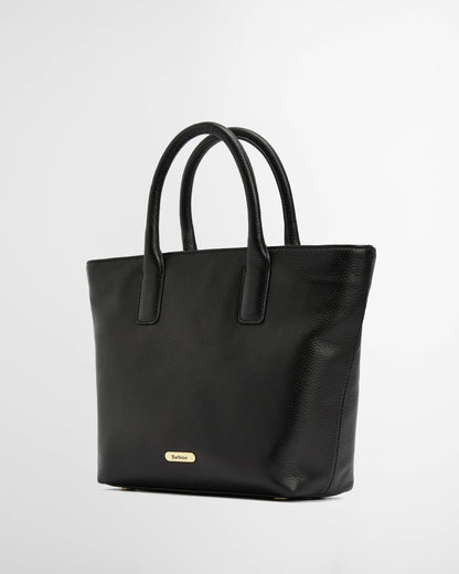 Barbour Birch Womens Leather Tote Bag - Black | CHO | Designer Womens Shopper Bags