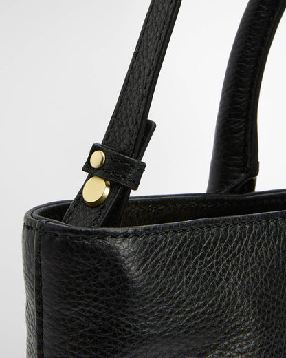 Barbour Birch Womens Leather Tote Bag - Black | CHO | Designer Womens Shopper Bags