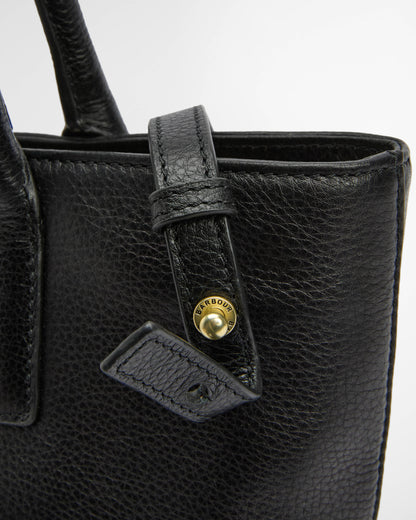 Barbour Birch Womens Leather Tote Bag - Black | CHO | Designer Womens Shopper Bags