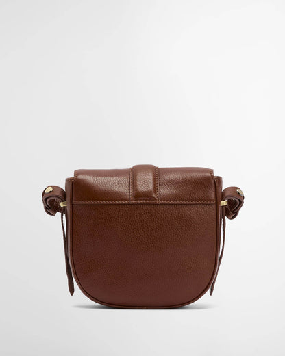 Barbour Elm Womens Leather Crossbody Bag - Brown, back.