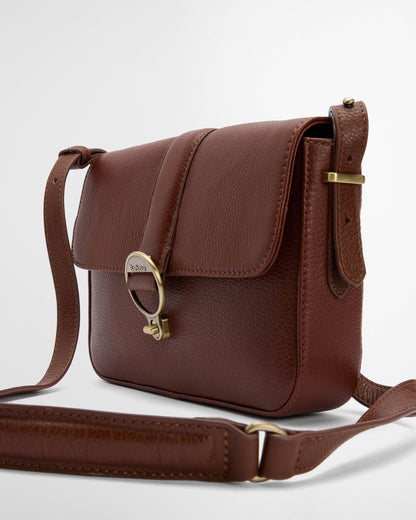 Barbour Rosa Womens Leather Crossbody Bag - Brown | CHO | Designer Womens Cross Body Bags