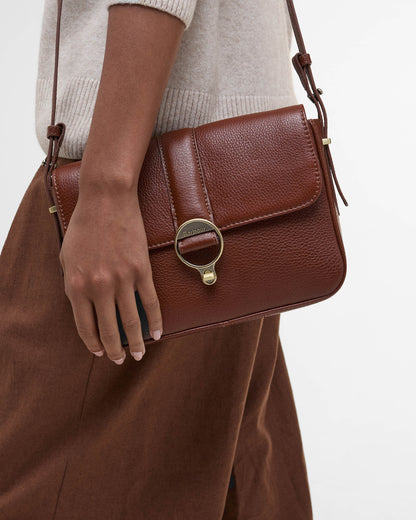 Barbour Rosa Womens Leather Crossbody Bag - Brown | CHO | Designer Womens Cross Body Bags