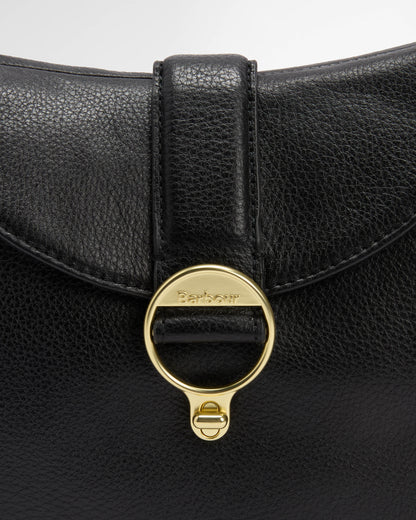 Barbour Alder Womens Leather Sling Bag - Black