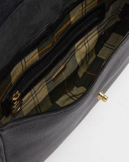 Barbour Alder Womens Leather Sling Bag - Black