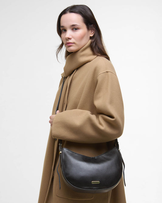 Barbour Sorrel Womens Leather Sling Bag - Black