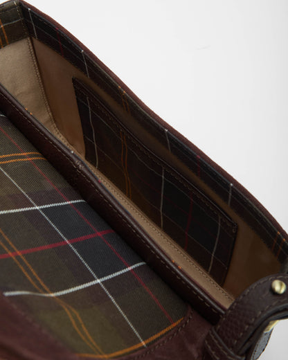 Barbour Rosa Womens Suede & Leather Crossbody Bag - Dark Brown