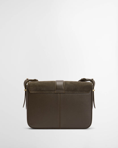 Barbour Rosa Womens Suede & Leather Crossbody Bag - Olive