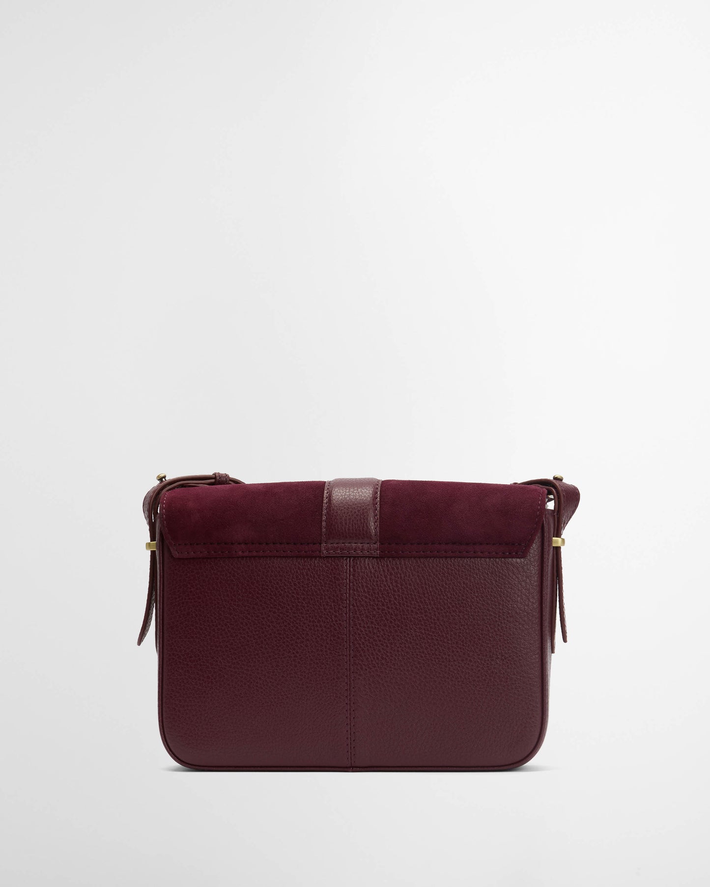 Barbour Rosa Womens Suede & Leather Crossbody Bag - Burgundy