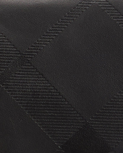 Barbour Rosa Womens Deboss Leather Crossbody Bag - Black/Deboss Tartan