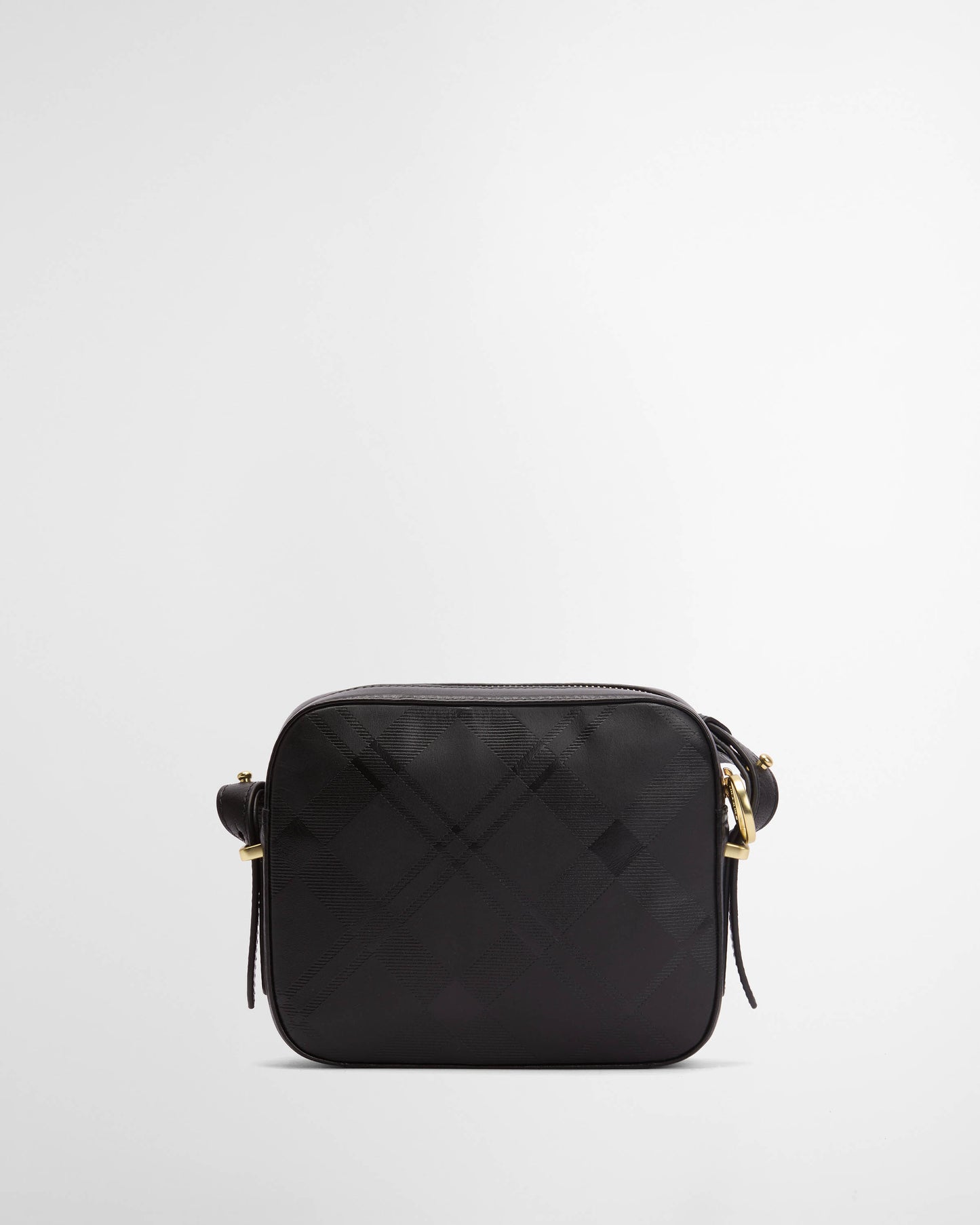 Barbour Daphne Womens Deboss Leather Crossbody Bag - Black/Deboss Tartan