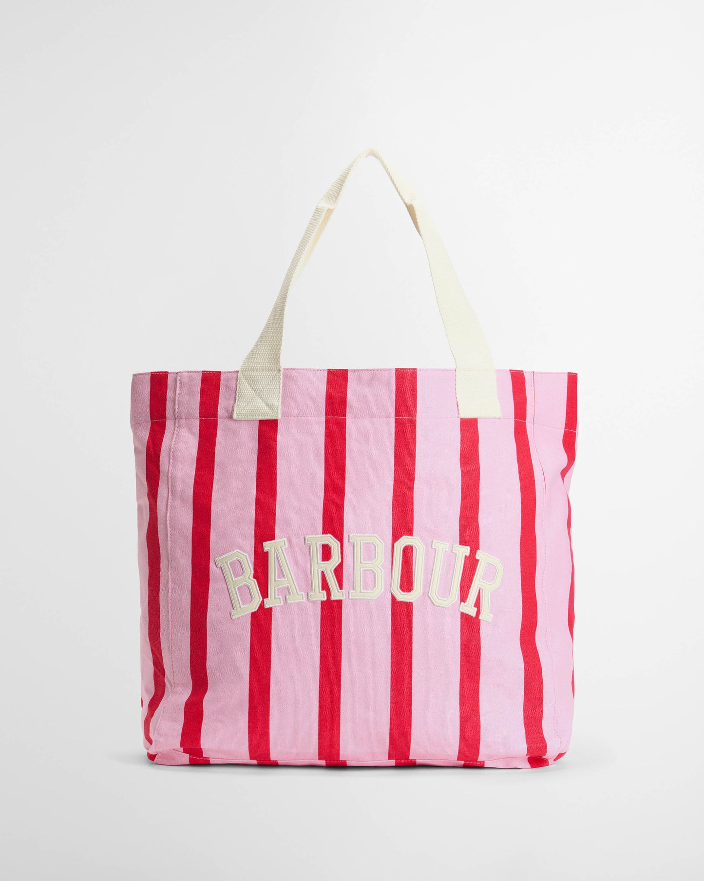 Barbour Emily Stripe Womens Tote Bag - Cherry Blossom | CHO | Designer Womens Bags