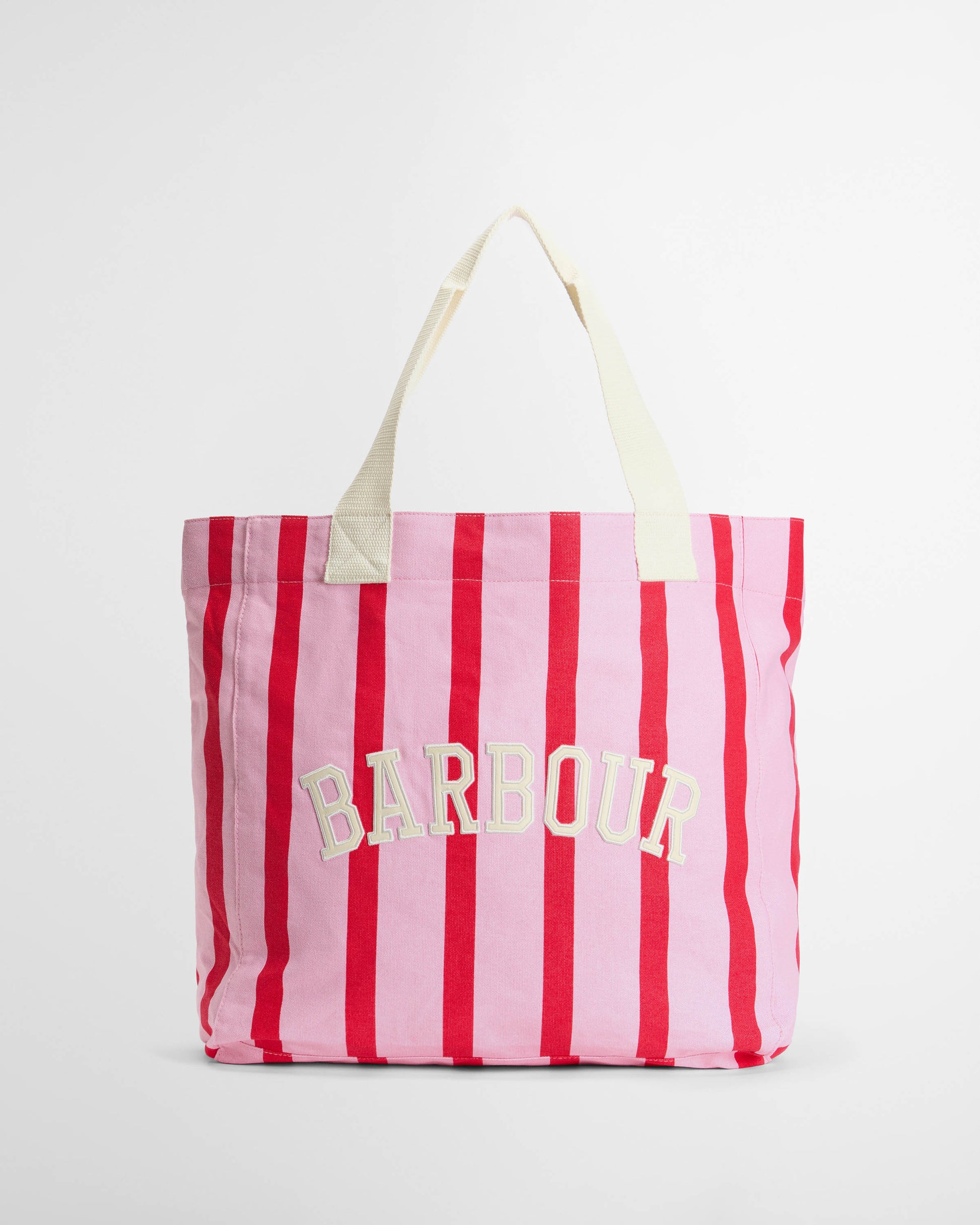 Barbour Emily Stripe Womens Tote Bag - Cherry Blossom | CHO | Designer Womens Bags