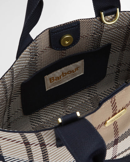 Barbour Layla Tartan Womens Mini Tote Bag - Rosewood Tartan | CHO | Designer Womens Bags