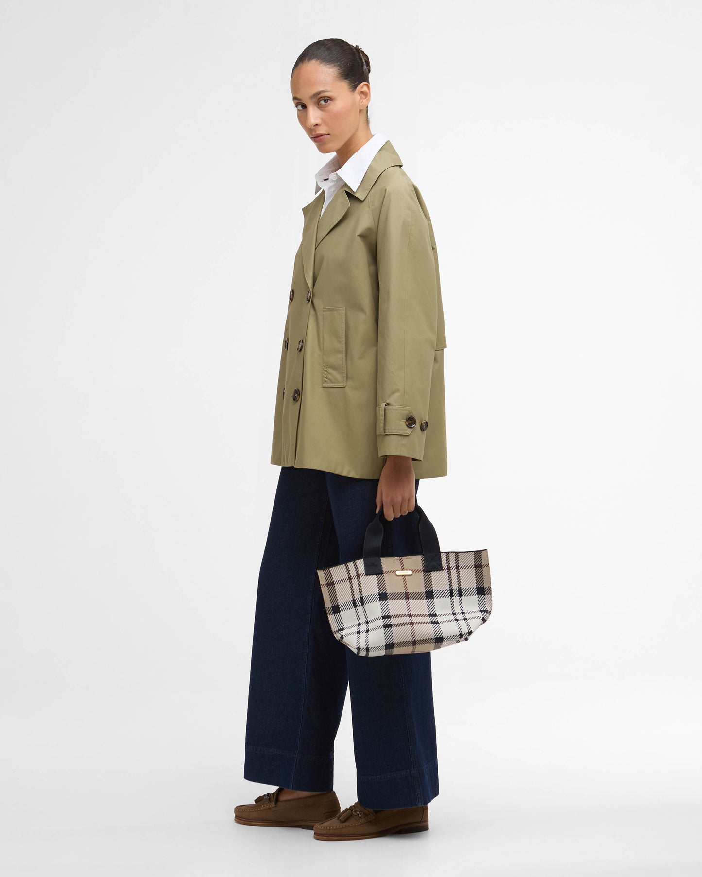 Barbour Layla Tartan Womens Mini Tote Bag - Rosewood Tartan | CHO | Designer Womens Bags