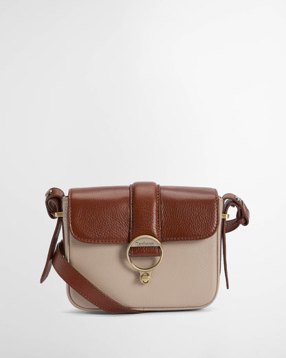 Barbour Mini Rosa Leather  Womens Crossbody Bag - Pebbled Pink/Brown | CHO | Designer Womens Bags