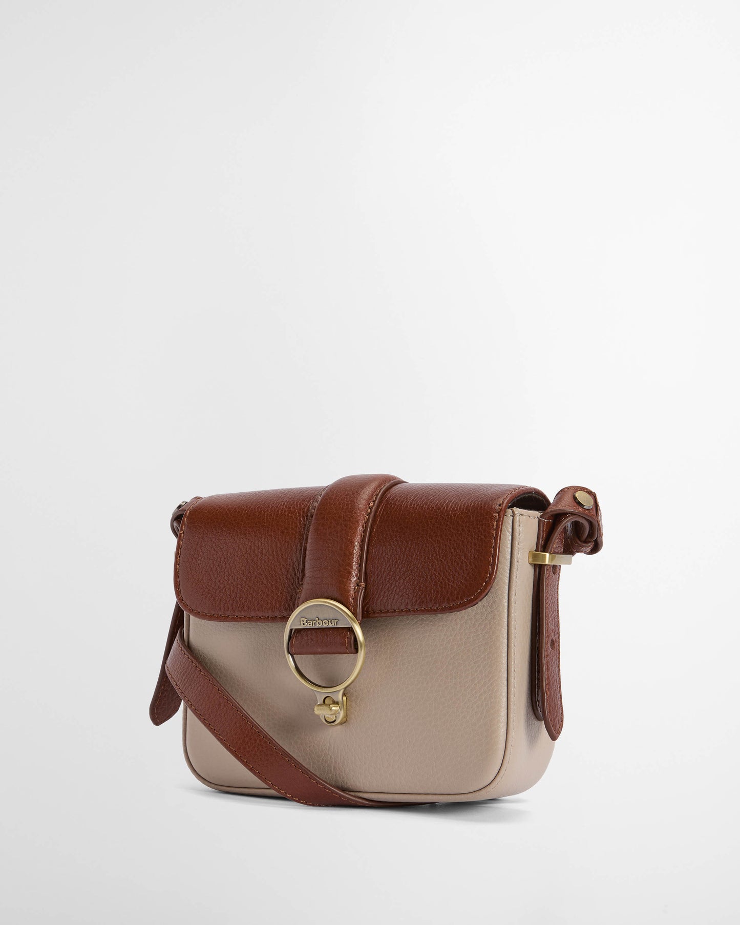 Barbour Mini Rosa Leather  Womens Crossbody Bag - Pebbled Pink/Brown | CHO | Designer Womens Bags