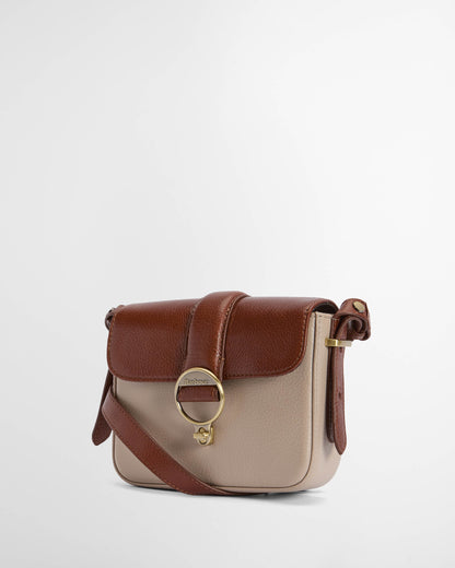 Barbour Mini Rosa Leather  Womens Crossbody Bag - Pebbled Pink/Brown | CHO | Designer Womens Bags