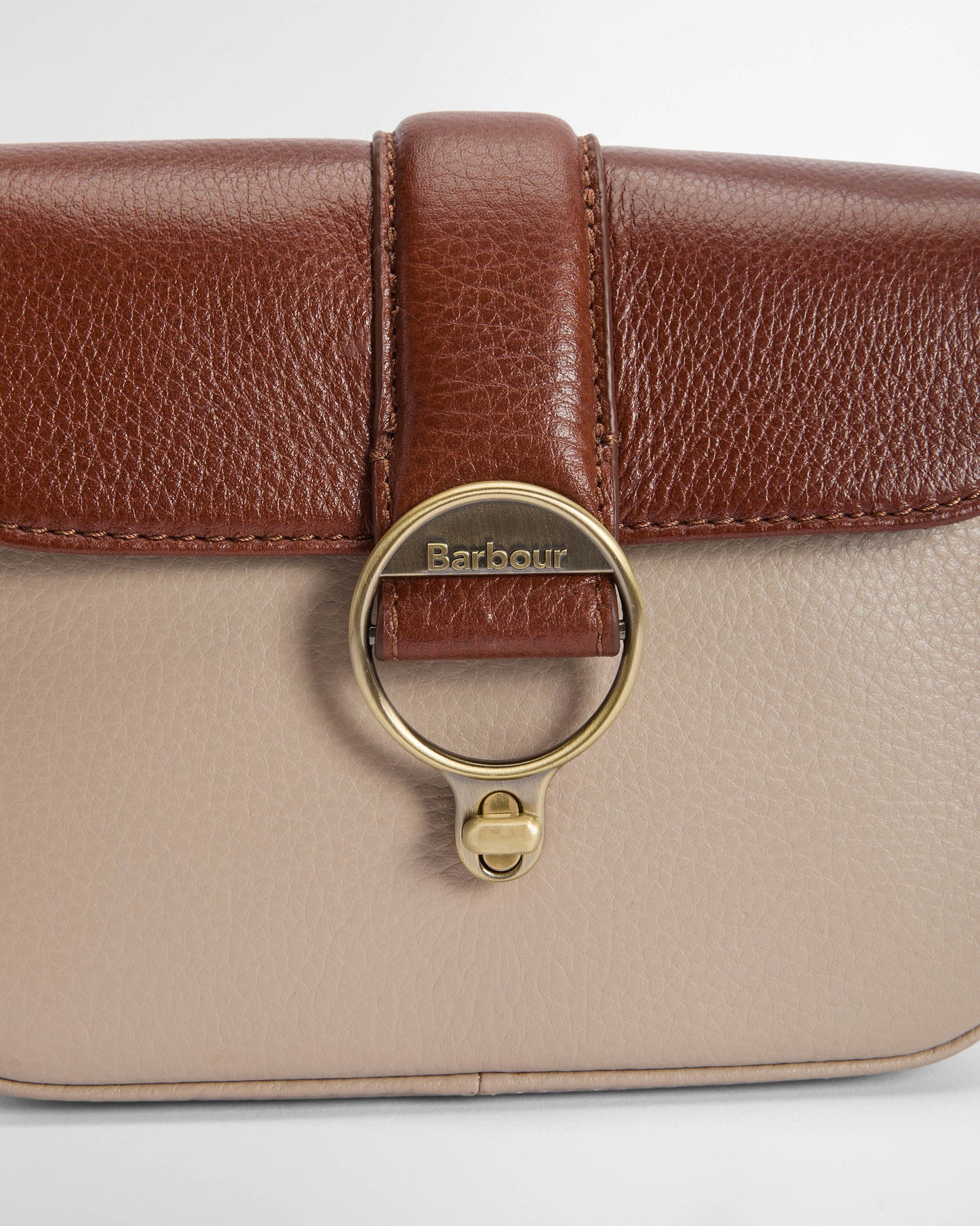 Barbour Mini Rosa Leather  Womens Crossbody Bag - Pebbled Pink/Brown | CHO | Designer Womens Bags