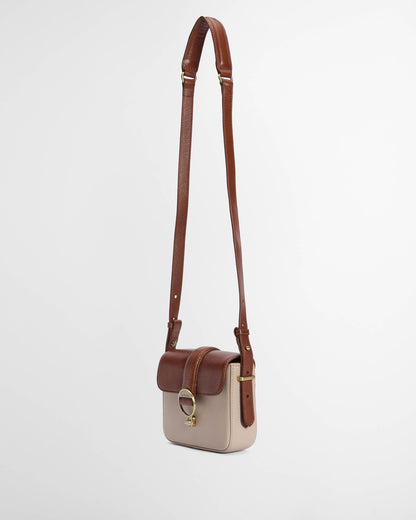 Barbour Mini Rosa Leather  Womens Crossbody Bag - Pebbled Pink/Brown | CHO | Designer Womens Bags
