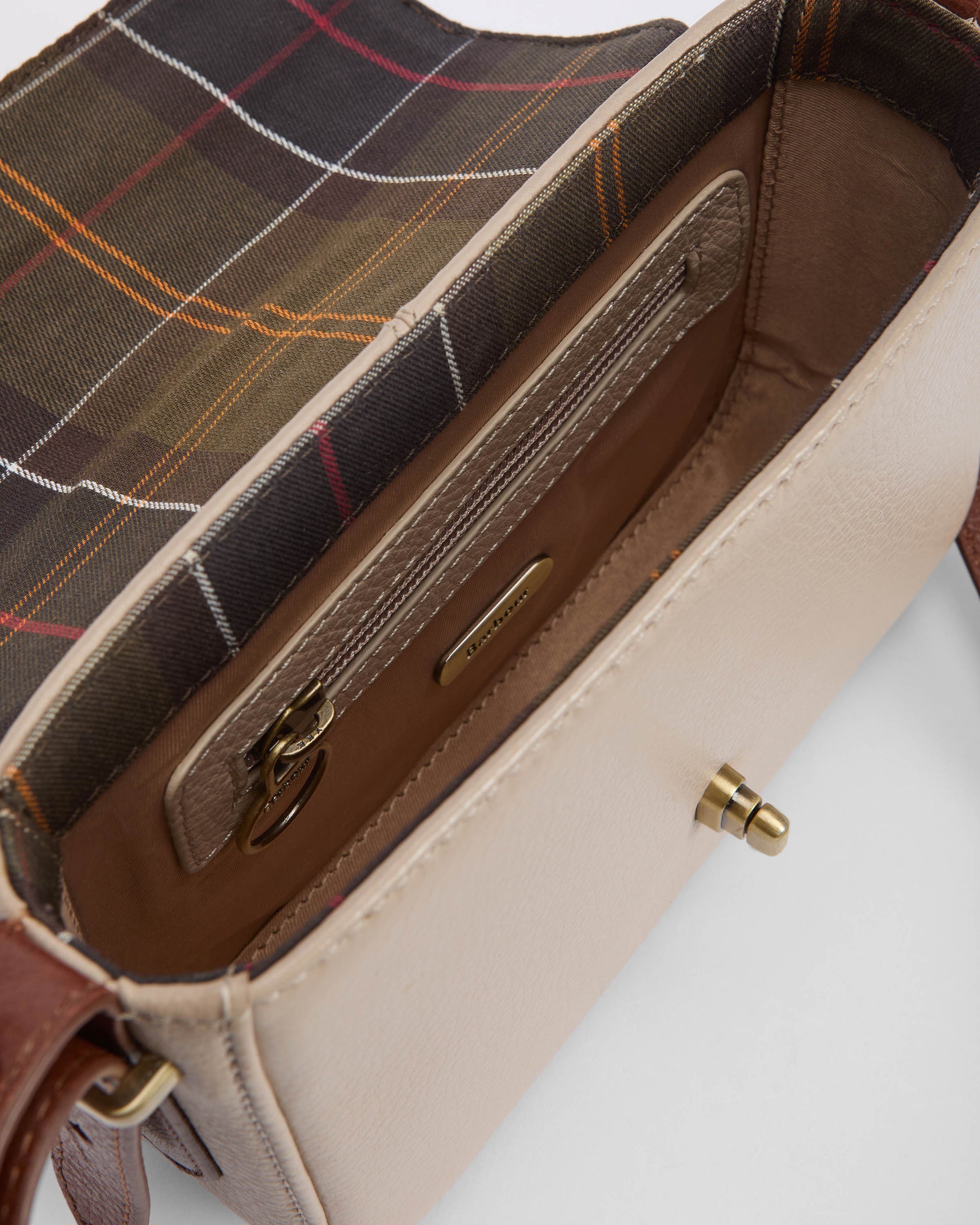 Barbour Mini Rosa Leather  Womens Crossbody Bag - Pebbled Pink/Brown | CHO | Designer Womens Bags