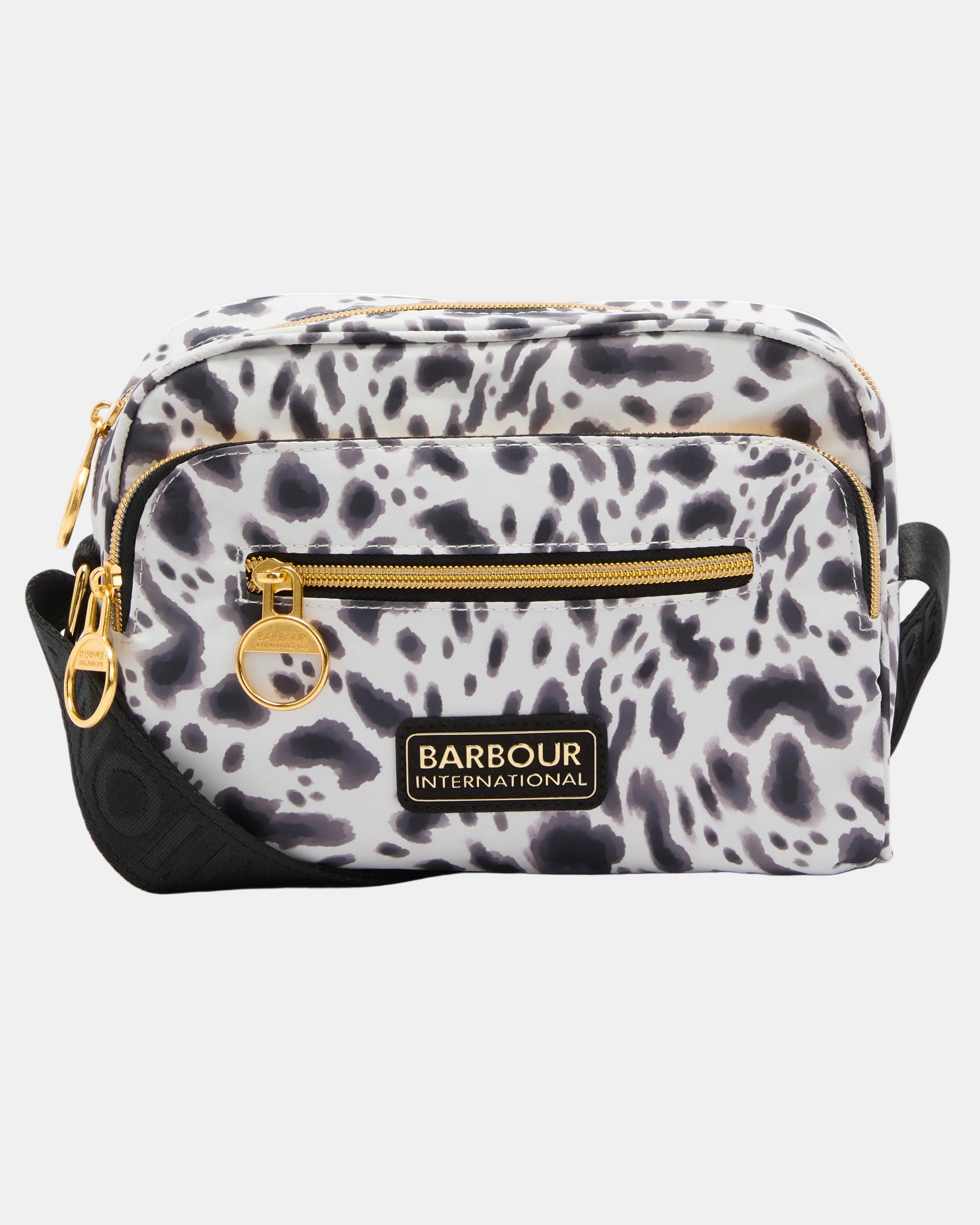 Barbour International Boulevard Womens Crossbody Bag - Bio Ink Leopard Print | CHO | Designer Womens Shoulder Bags