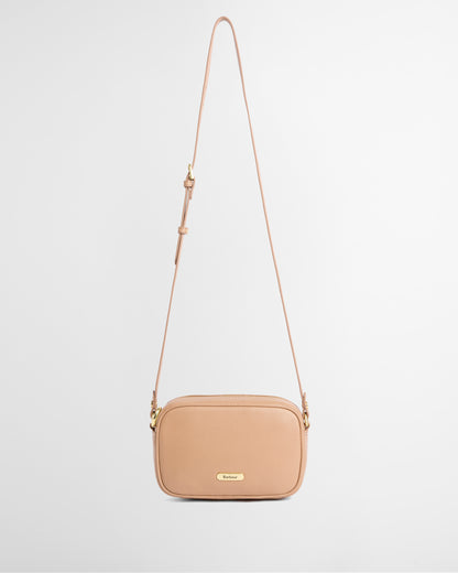 Barbour Daphne Womens Mini Leather Crossbody Bag - Toffee front