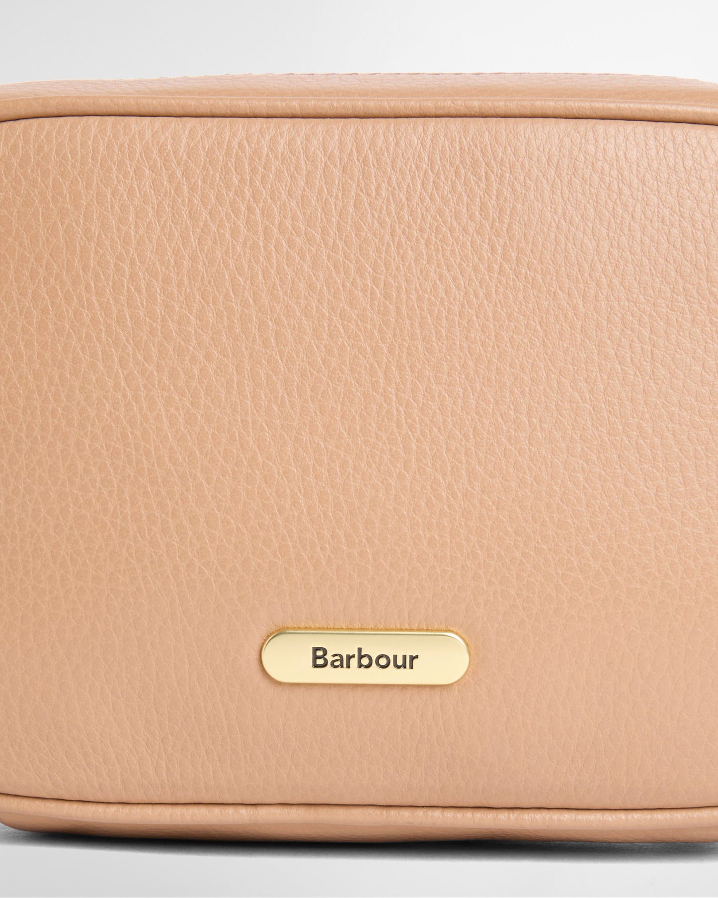 Barbour Daphne Womens Mini Leather Crossbody Bag - Toffee badge detail