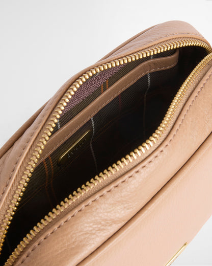 Barbour Daphne Womens Mini Leather Crossbody Bag - Toffee inside detail