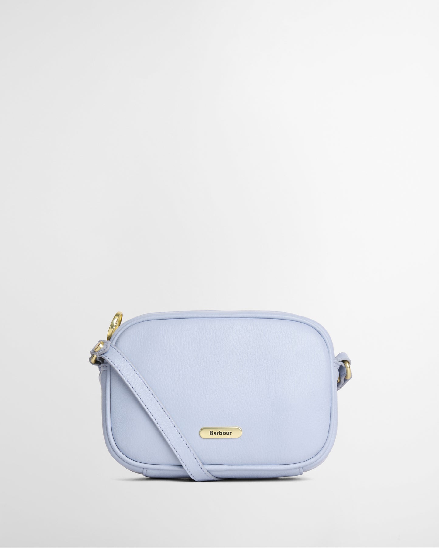 Barbour Daphne Womens Mini Leather Crossbody Bag - Zen Blue front