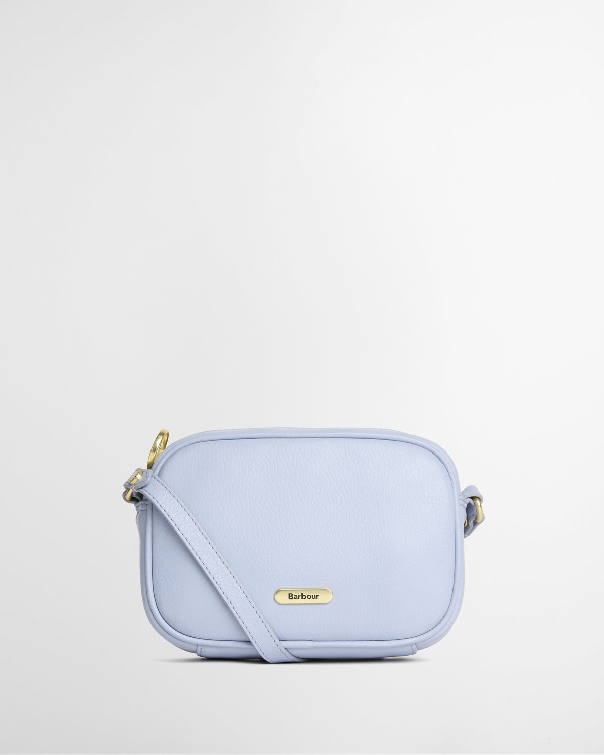 Barbour Daphne Womens Mini Leather Crossbody Bag - Zen Blue front
