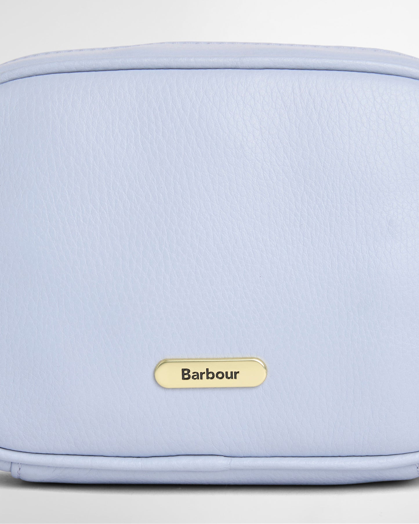Barbour Daphne Womens Mini Leather Crossbody Bag - Zen Blue badge detail