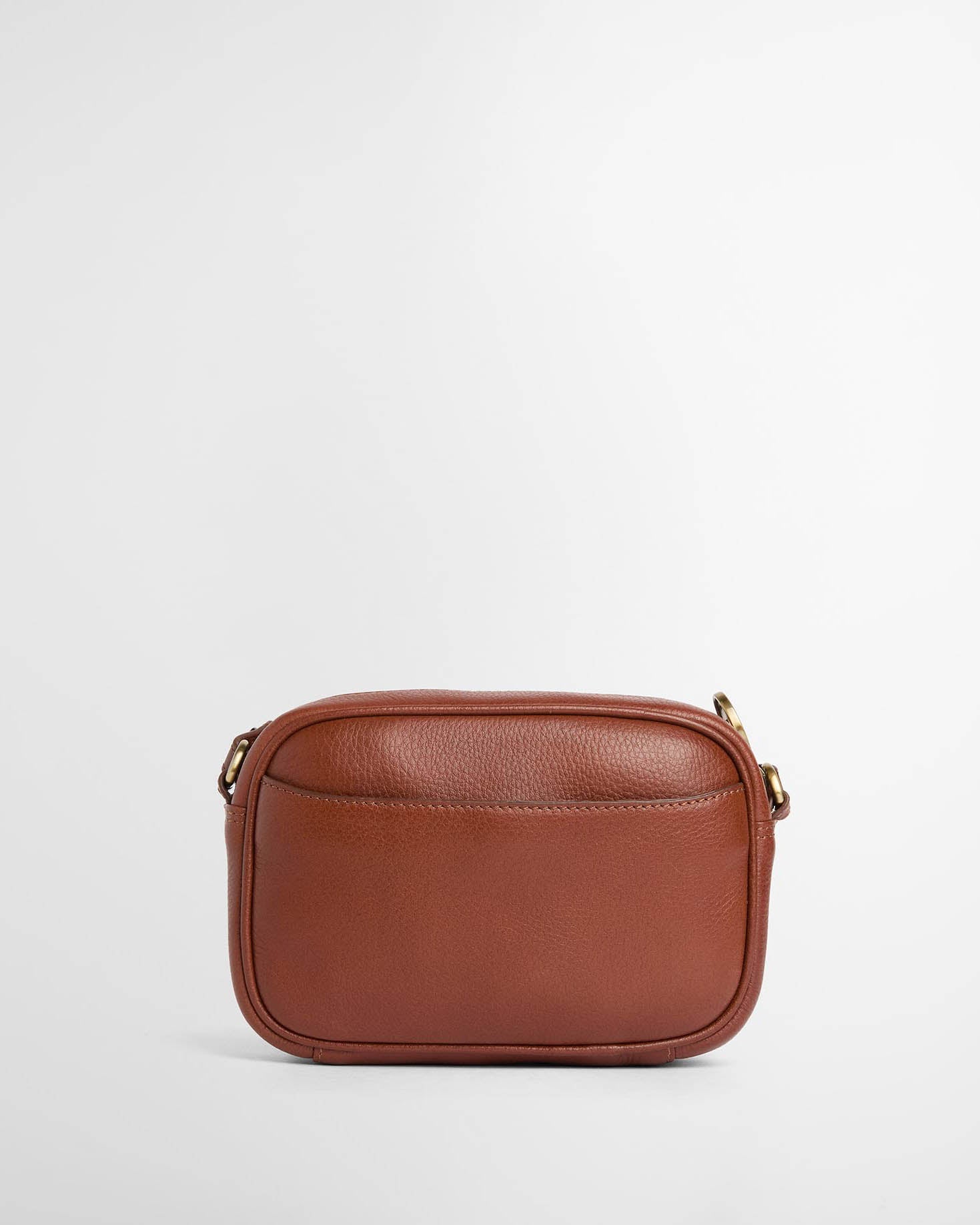 Barbour Daphne Womens Mini Leather Crossbody Bag in Brown, back