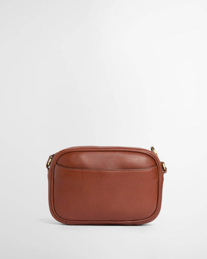 Barbour Daphne Womens Mini Leather Crossbody Bag in Brown, back