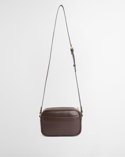 Barbour Daphne Womens Mini Leather Crossbody Bag - Rustic Brown