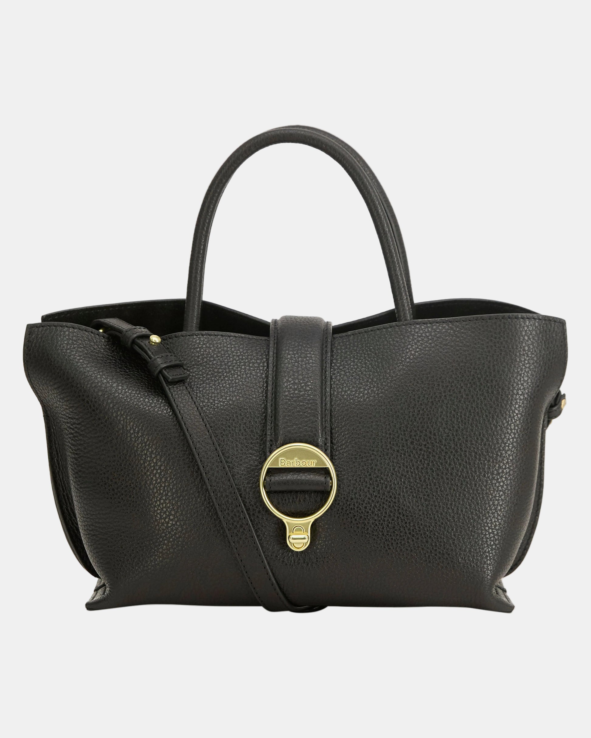 Barbour Alder Womens Mini Leather Tote Bag - Black | CHO | Designer Womens Tote Bags