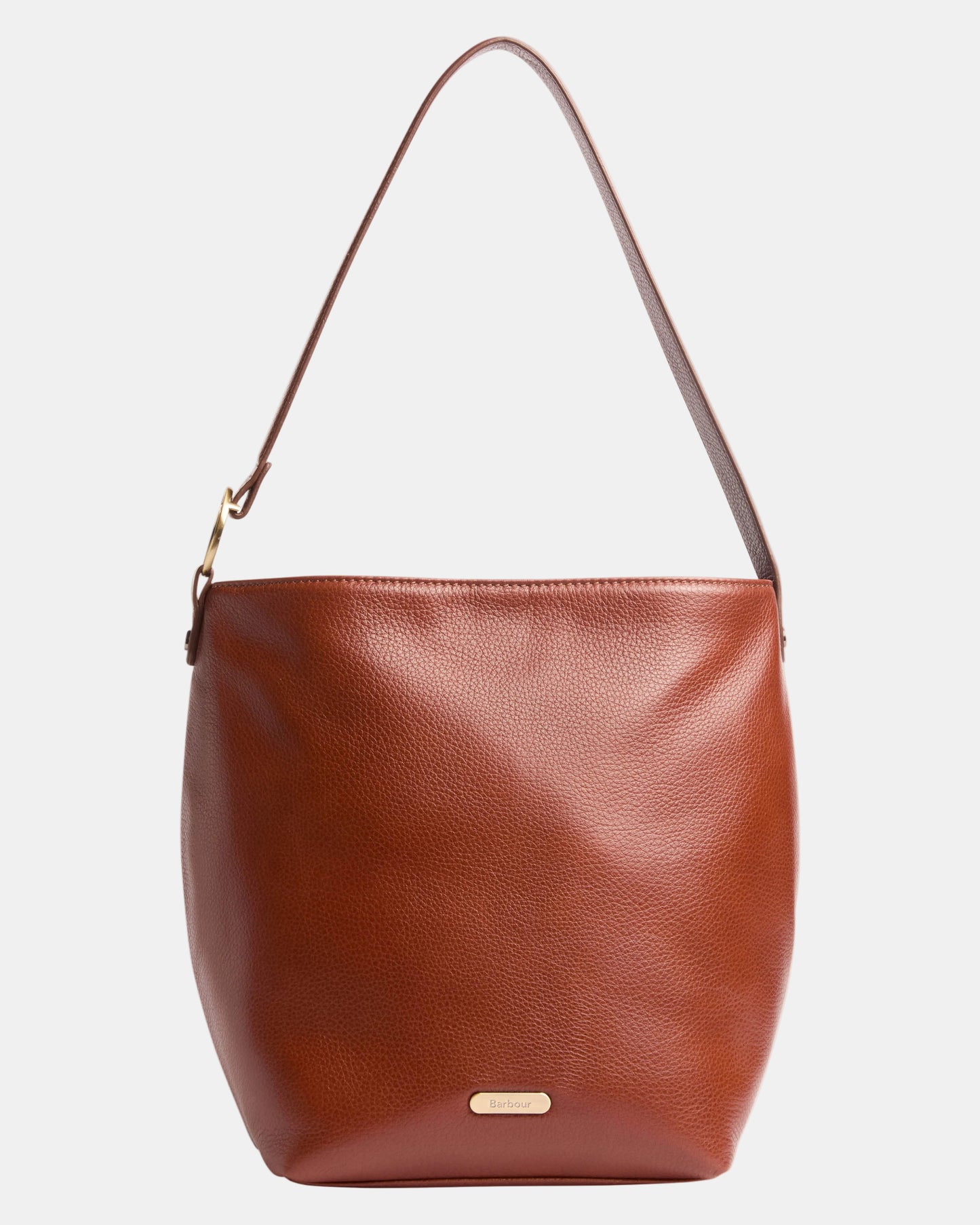 Barbour Cedar Womens Large Leather Bucket Bag - Brown