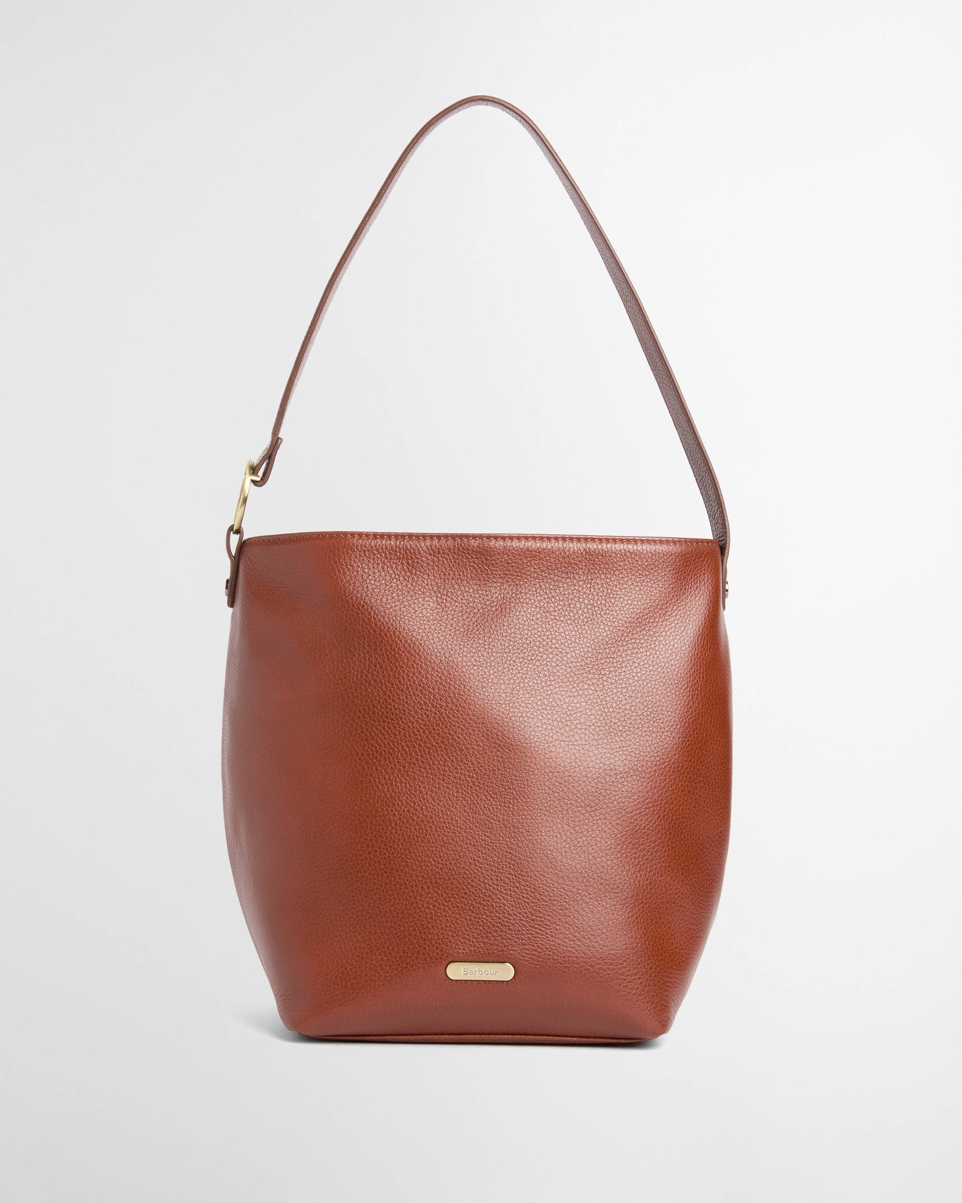 Barbour Cedar Womens Large Leather Bucket Bag - Brown | CHO | Designer Womens Bucket Bags