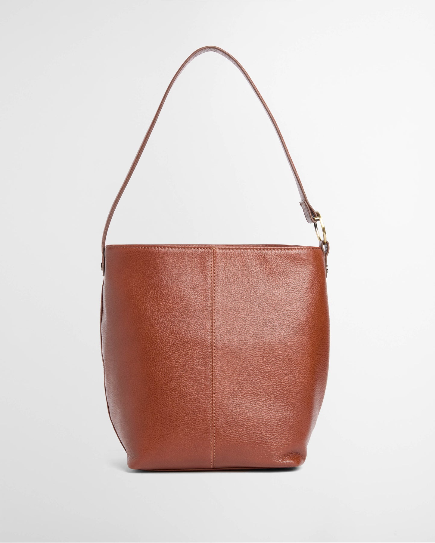 Barbour Cedar Womens Large Leather Bucket Bag - Brown | CHO | Designer Womens Bucket Bags