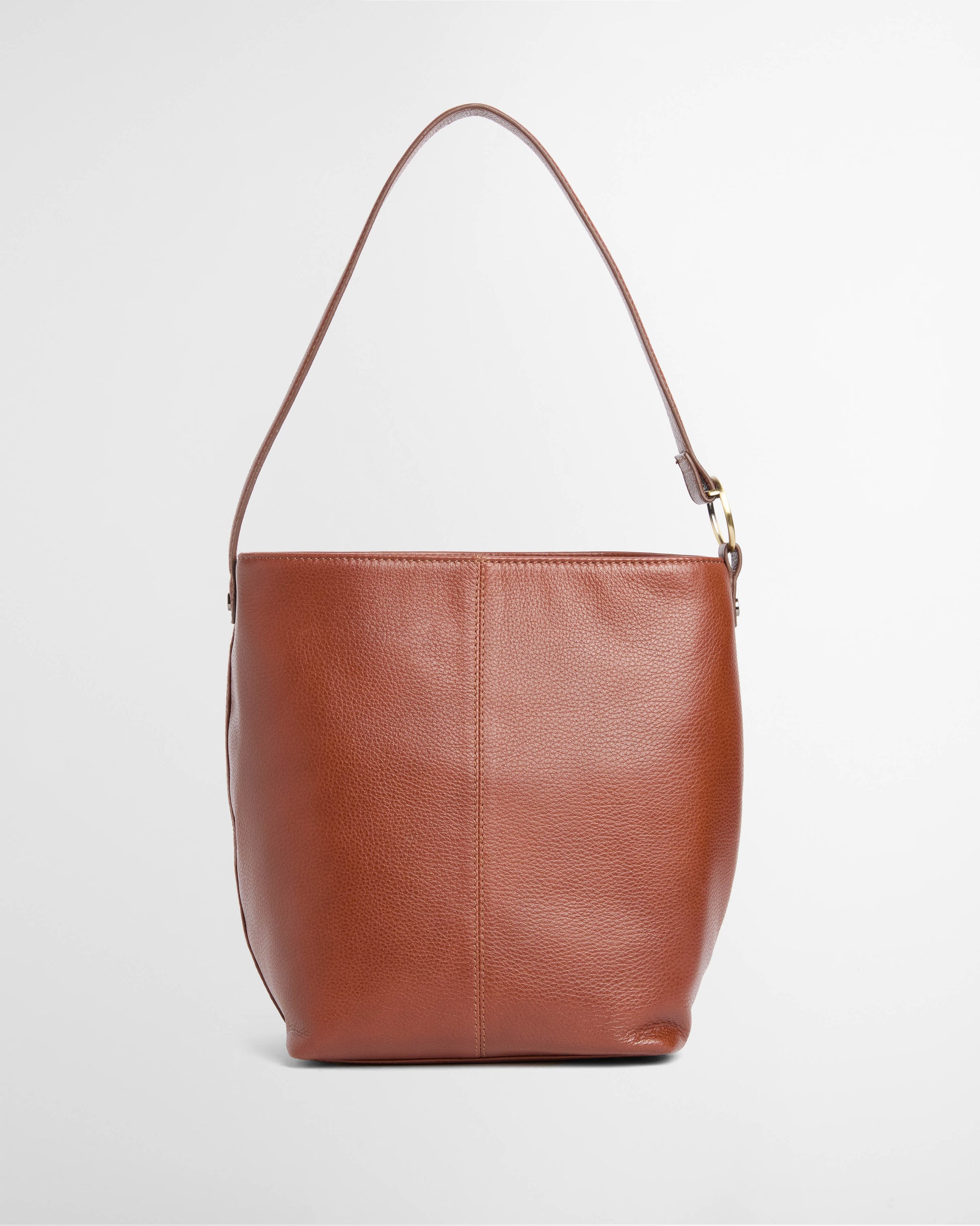 Barbour Cedar Womens Large Leather Bucket Bag - Brown | CHO | Designer Womens Bucket Bags