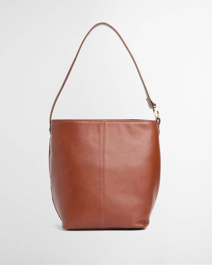 Barbour Cedar Womens Large Leather Bucket Bag - Brown | CHO | Designer Womens Bucket Bags