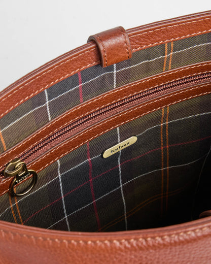 Barbour Cedar Womens Large Leather Bucket Bag - Brown | CHO | Designer Womens Bucket Bags