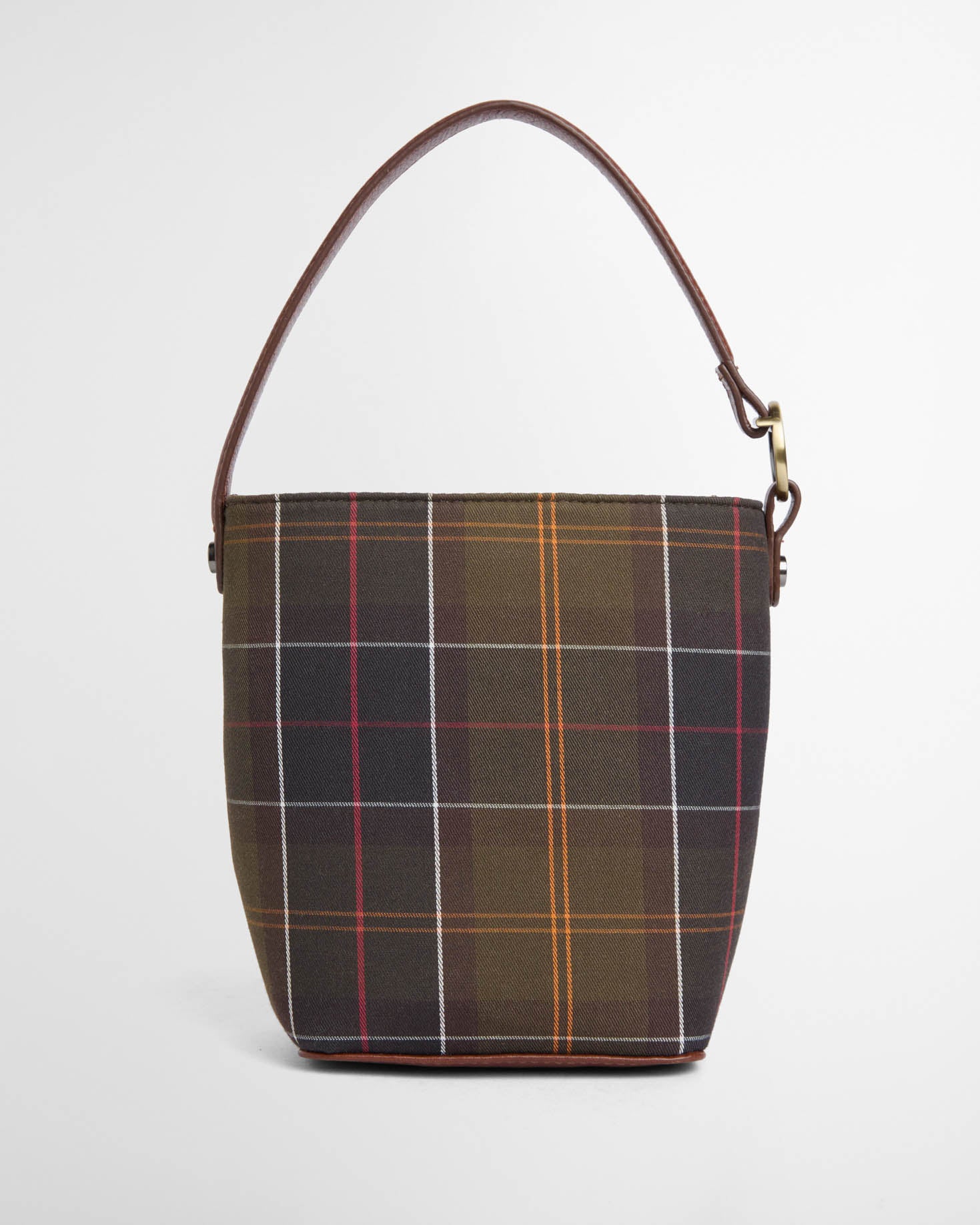 Barbour Cedar Womens Mini Tartan Bucket Bag - Classic Tartan, back.