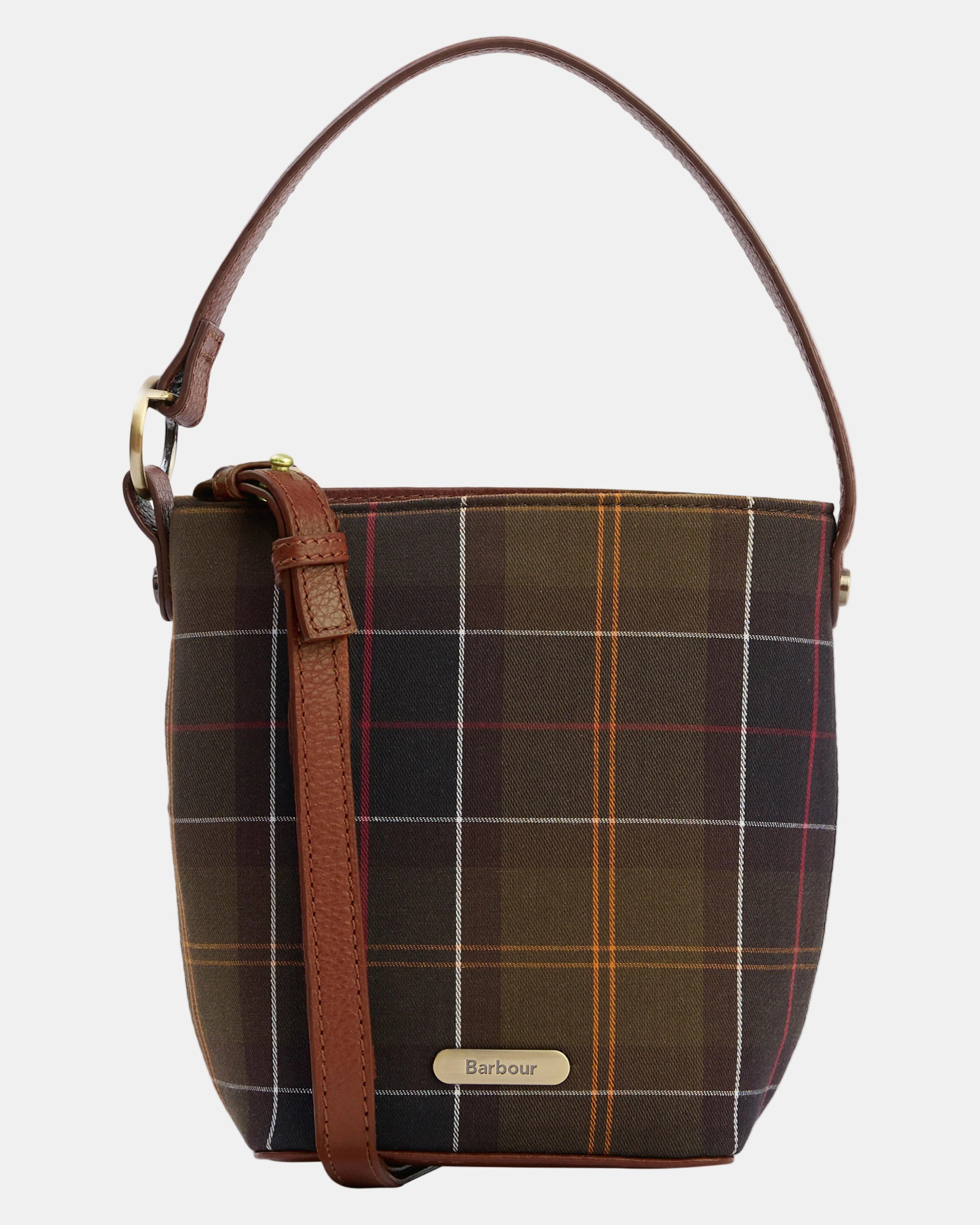 Barbour Cedar Womens Mini Tartan Bucket Bag - Classic Tartan | CHO | Designer Womens Bucket Bags